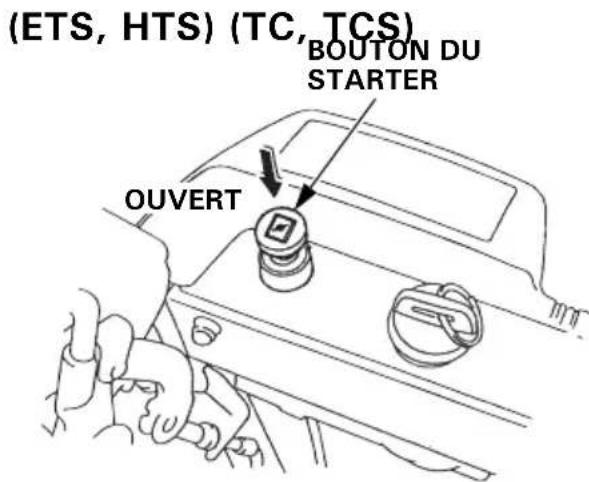 (ETS, HTS) (TC, TCS) BOUTON DU STARTER OUVERT