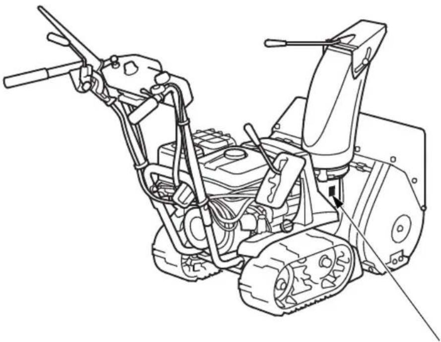 Honda HSS 655 W - Emplacement de la marque CE et des autocollants de bruit - 6