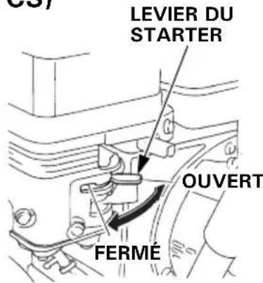 LEVIER DU STARTER OUVERT FERMÉ