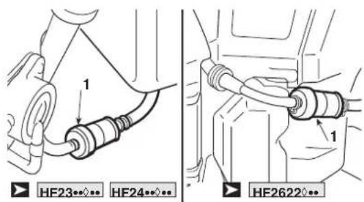 Honda HF2625HME - Wartung des Kraftstofffilters - 1