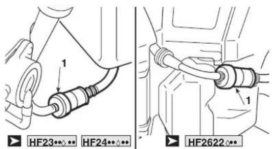 Honda HF2625HME - Fuel filter maintenance - 1