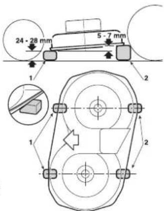 Honda HF2625HME - Aligning the cutting-means assembly - 1