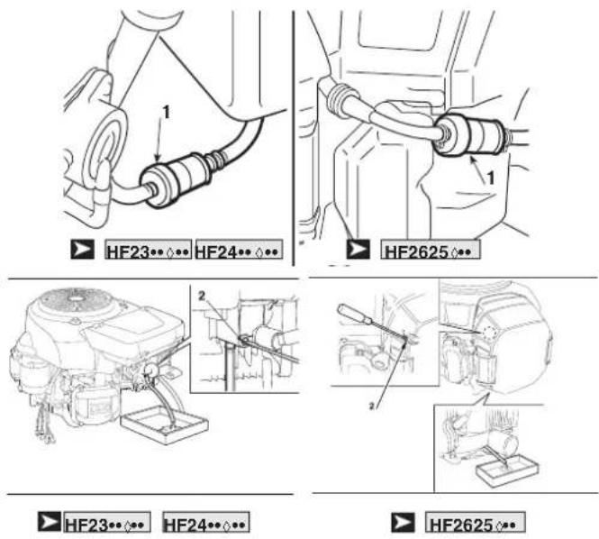 Honda HF2625HME - Förvaring under långa perioder då maskinen inte används - 1