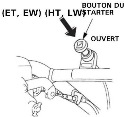 (ET, EW) (HT, LW) BOUTON DU STARTER OUVERT