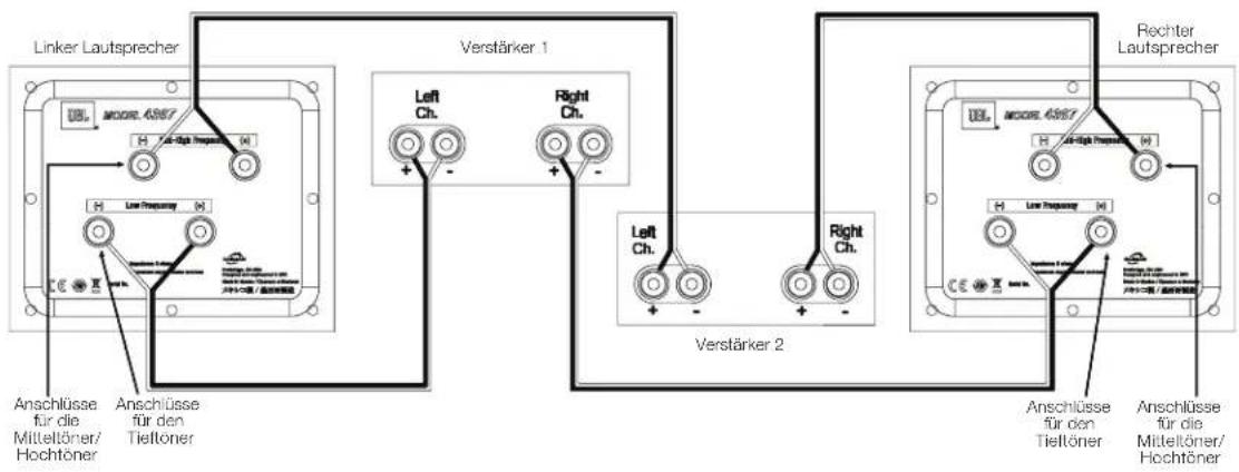 JBL 4367 - ZWEIFACHER ANSCHLUSS (Fortsetzung): - 1