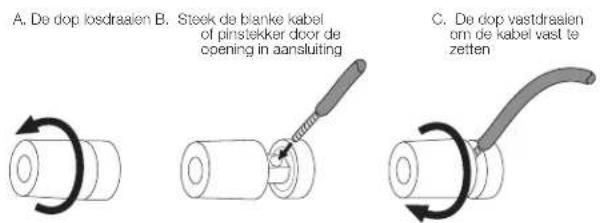 JBL 4367 - Gebruik van blanke kabel of pinstekkers: - 1