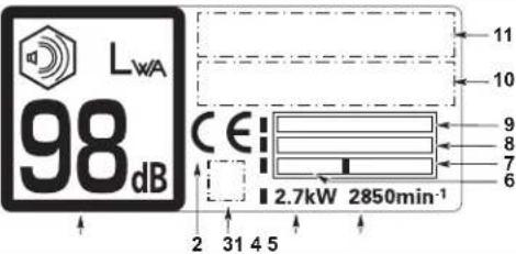 Honda HRS 536 C5 VK - STELLE, AN DENEN DAS SICHERHEITSSCHILD ANGEBRACHT IST - 4