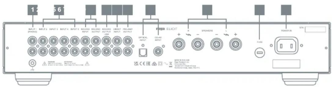 REGA Elicit MK5 - POŁACZENIA NA TYLNYM PANELU - 1