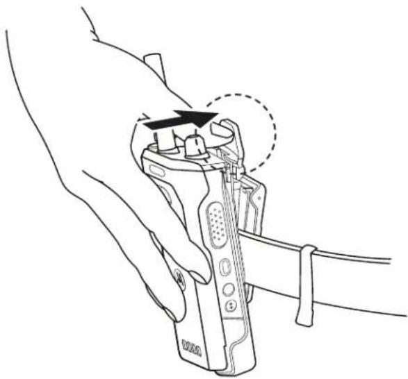MOTOROLA MOTOTRBO Ion - 휴대 케이스에 무전기 삽입 - 3