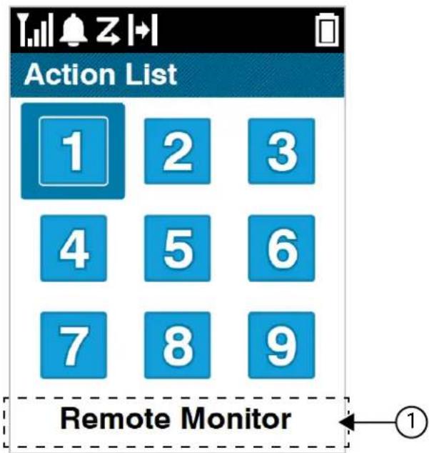 MOTOROLA MOTOTRBO R7 - Acessar a lista de ações - 1