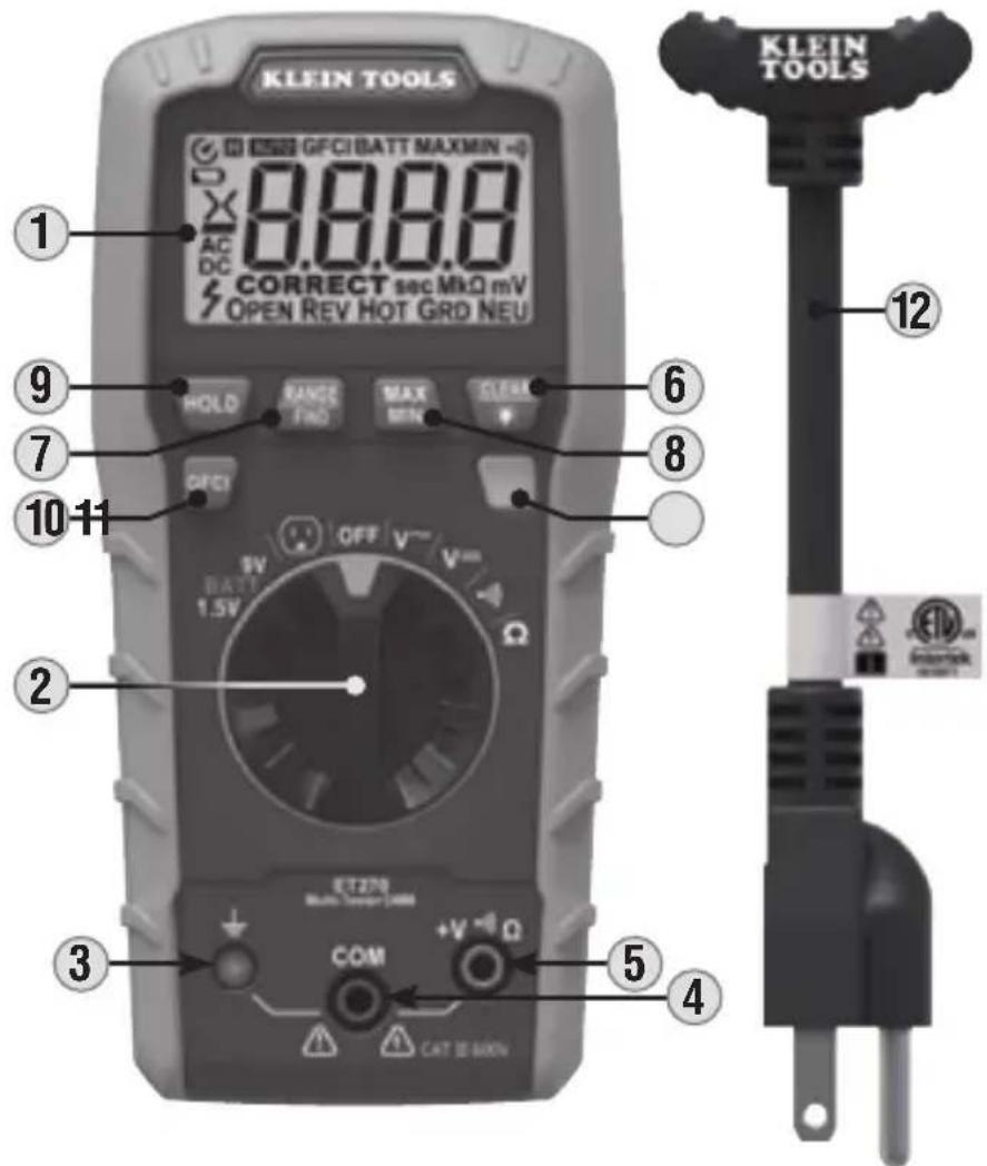 Klein Tools ET270 - SPÉCIFICATIONS ÉLECTRIQUES - 1