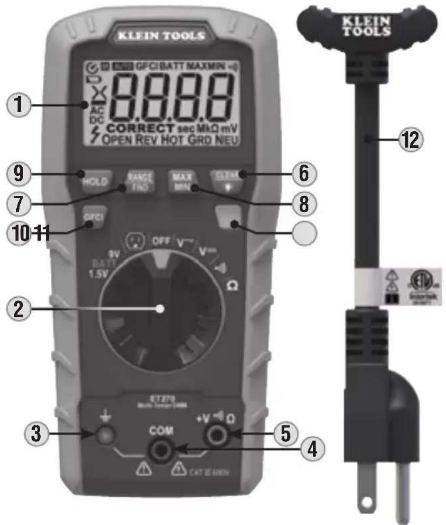 Klein Tools ET270 - ESPECIFICACIONES ELÉCTRICAS - 1