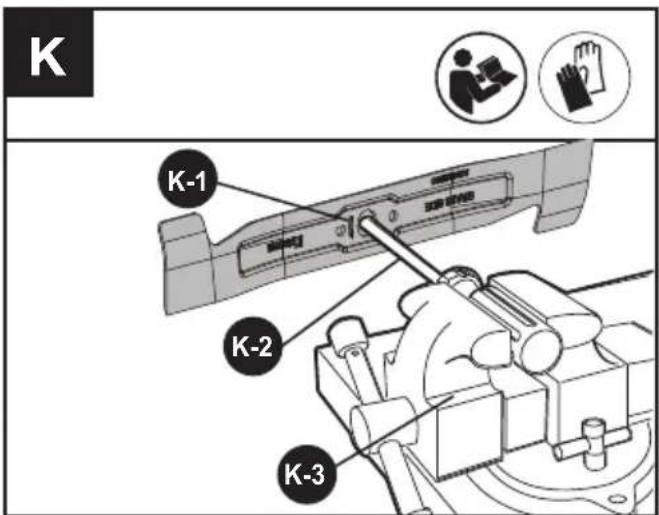 KRESS KG748.9 - EQUILIBRATURA DELLA LAMA (Vedi Fig. K) - 1