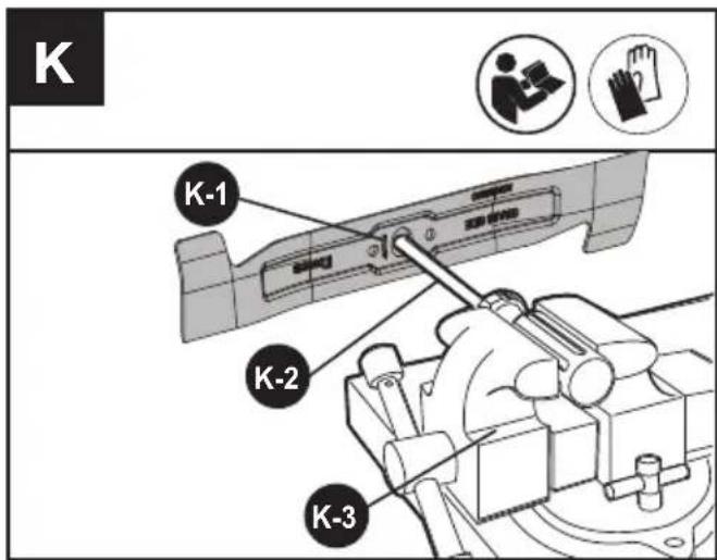 KRESS KG748.9 - BLADE BALANCING (See Fig. K) - 1