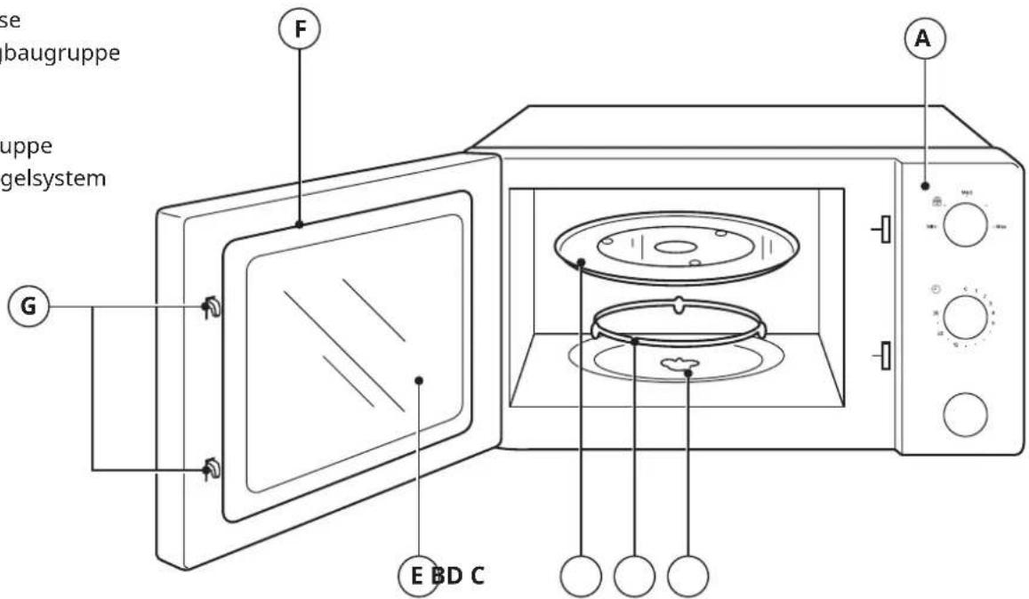 IKEA TILLREDA 304.931.09 - Bezeichnung der Bauteile und des Zubehörs - 1