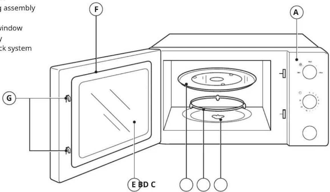 IKEA TILLREDA 304.931.09 - Name of Oven Parts and Accessories - 1