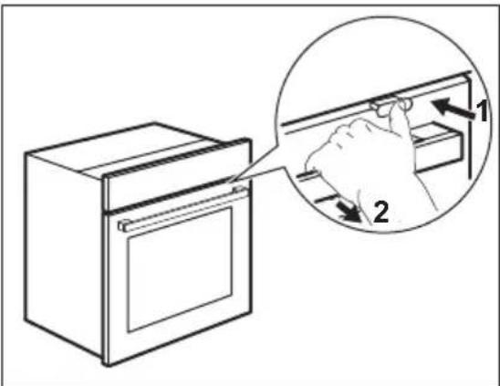 IKEA MUTEBO 105.570.41 - Benutzung: Mechanische Tüverriegelung Öffnen der verriegelten Tür - 1