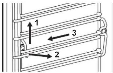 IKEA MUTEBO 905.570.42 - Come rimuovere: Supporti del ripiano - 1