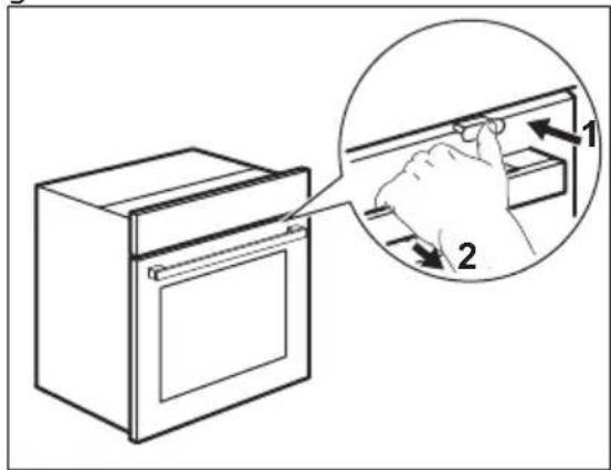 IKEA MUTEBO 905.570.42 - Comment utiliser : Verrouillage mécanique de la porte Ouverture de la porte verrouillée - 1