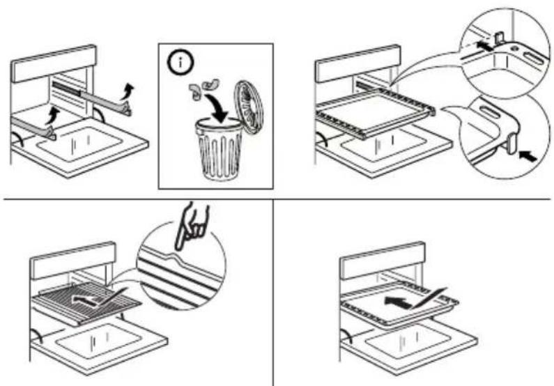 IKEA ANRÄTTA 604.118.62 - Insertion de la grille métallique et des autres accessoires - 1