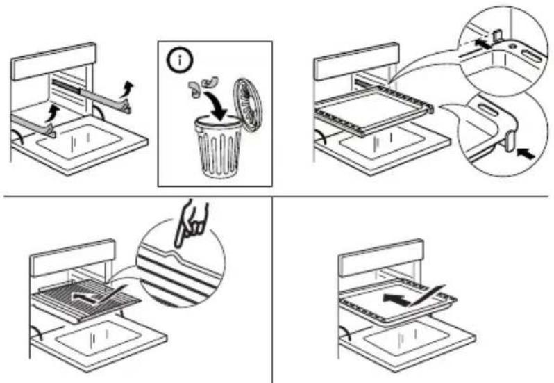 IKEA ANRÄTTA 604.118.62 - Den Rost und andere Zubehörteile einsetzen - 1