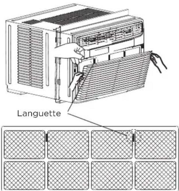 FRIGIDAIRE FHWC083TC1 - Nettoyage du filtre à air - 1