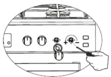Orima OR-960-XE - Definição da taxa de fluxo de gás reduzida para as torneiras de fogão - 1