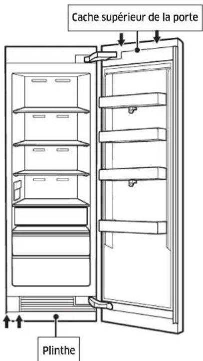 Dacor RAC18AMRHSR - Retrait du cache supérieur de la porte, plinthe - 1