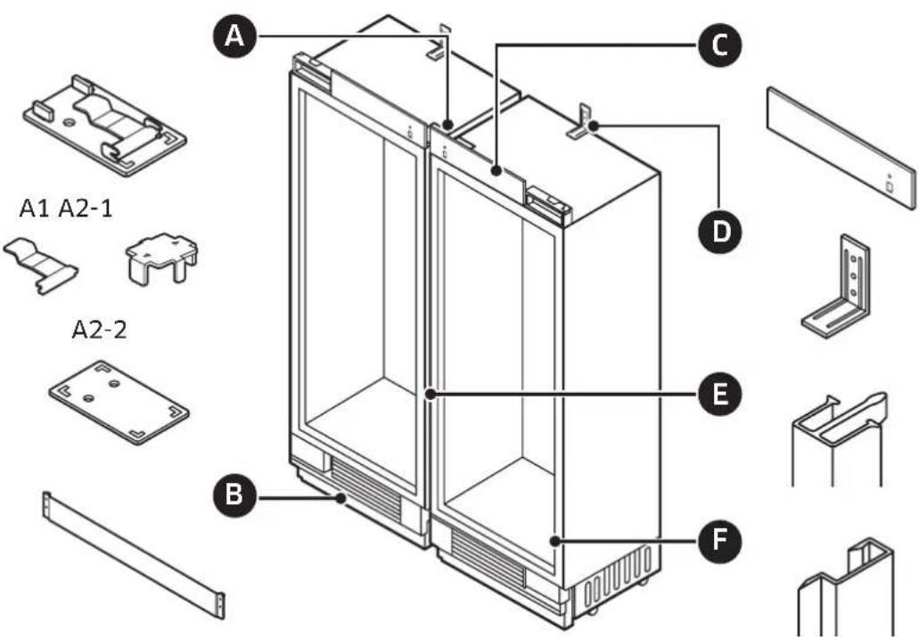 Dacor RAC18AMLHSR - Cabinet installation parts - 1