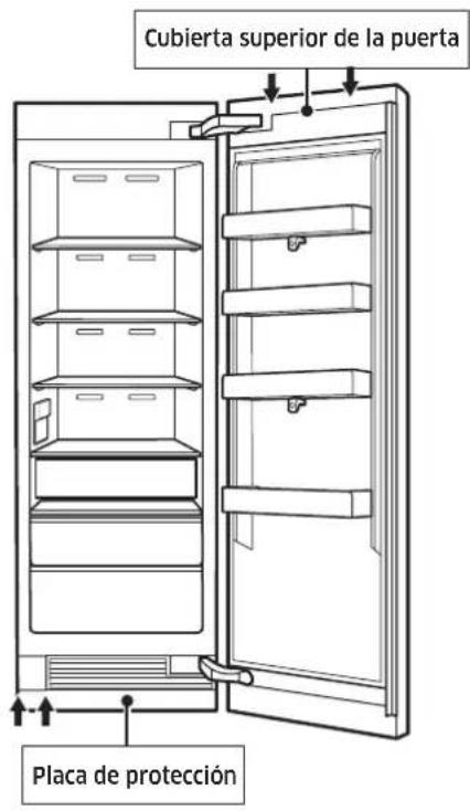 Dacor RAC18AMRHMS - Retirar la cubierta superior de la puerta, plac de proteccion - 1
