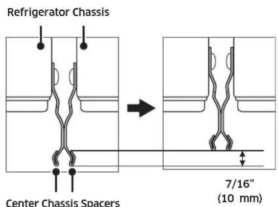Dacor RAC18AMRHMS - Repositioning the Center Chassis Spacers - 2