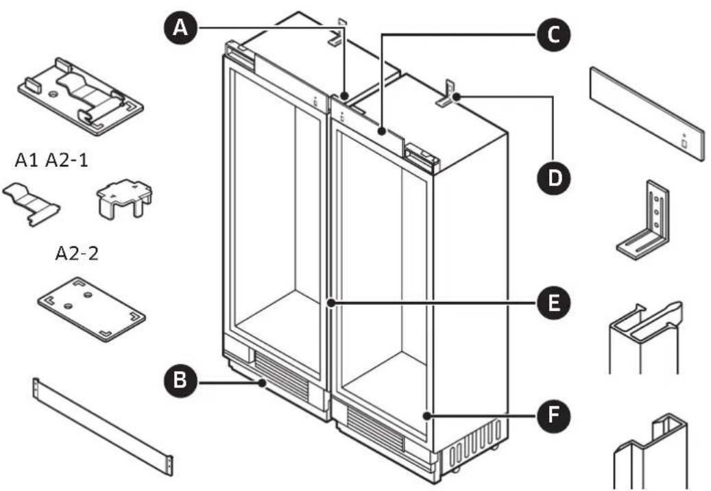 Dacor RAC18AMLHMS - Pièces d'installation de l'armoire - 1