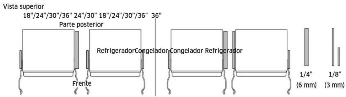 Dacor RAC24AMRHSR - Cuando el congelador está en el lado izquierdo - 1