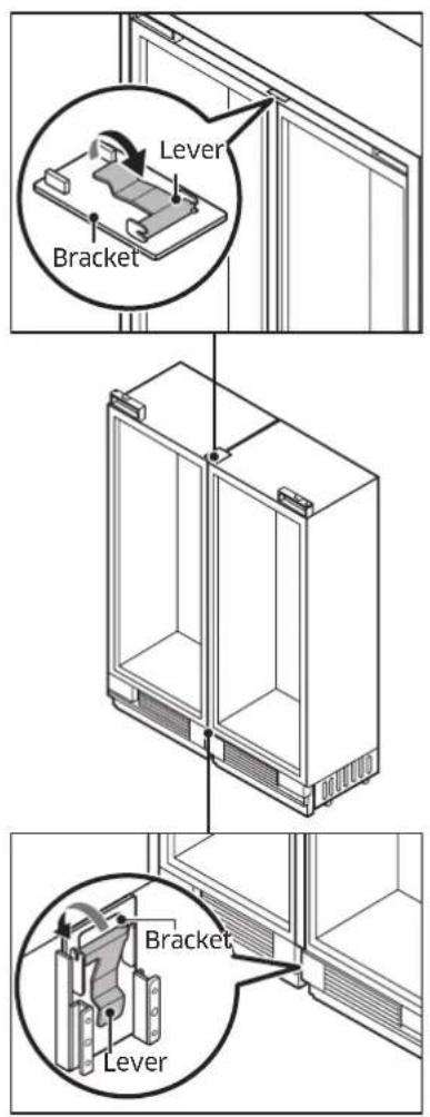 Dacor RAC24AMRHSR - Removing two levers - 1
