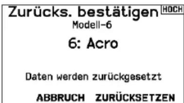 SPEKTRUM NX20 - Modell zurücksetzen - 1