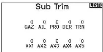 SPEKTRUM NX20 - Sub-Trim - 1