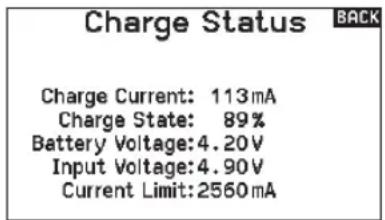 SPEKTRUM NX20 - Charge Status - 1