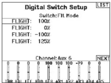 SPEKTRUM NX20 - To use the Combo Switch Setup function: - 1