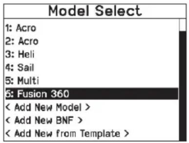 SPEKTRUM NX20 - Model Select - 1