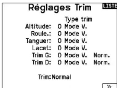 SPEKTRUM NX20 - Réglage des trims - 1