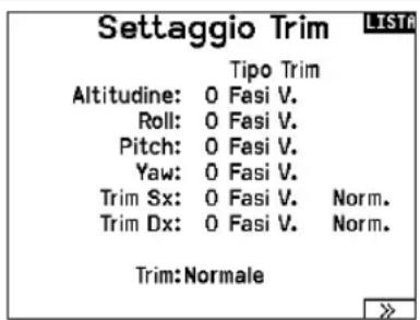 SPEKTRUM NX20 - Configurazione dei trim - 1
