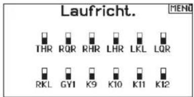 SPEKTRUM NX20 - Laufrichtung - 1