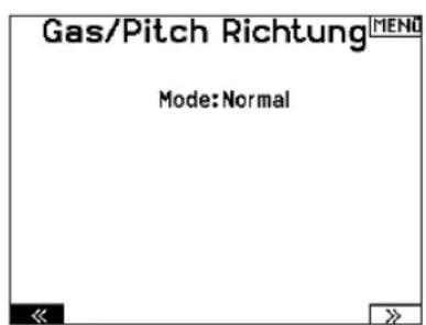SPEKTRUM NX20 - Gas / Pitch Richtung (Systemeinstellung) - 1