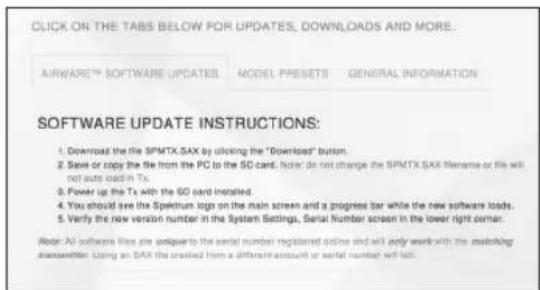 SPEKTRUM NX20 - Automatically Installing Spektrum AirWare Software Updates - 2