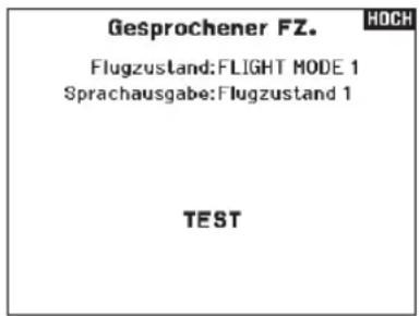 SPEKTRUM NX20 - Gesprochener Flugzustand - 1