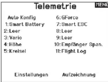 SPEKTRUM NX20 - Automatische Telemetriekconfiguration - 1