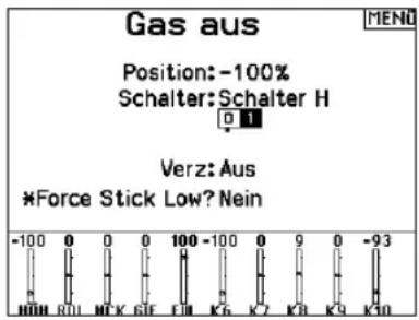 SPEKTRUM NX20 - Motor aus (Funktionliste) - 2