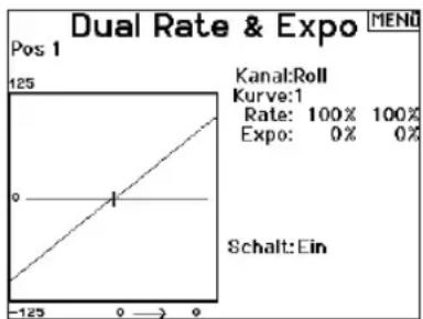 SPEKTRUM NX20 - So stellen Sie Dual Rate und Exponential ein: - 1