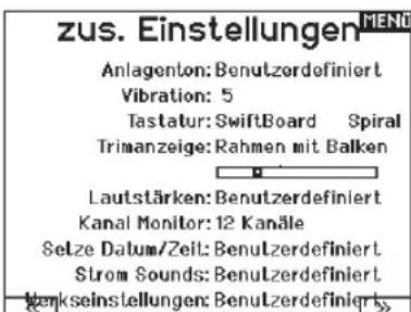 SPEKTRUM NX20 - Soändern Sie die Zeit des inaktiven Alarms: - 1