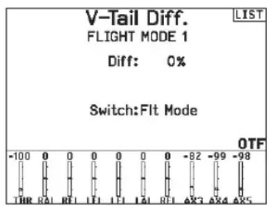 SPEKTRUM NX20 - To use the V-Tail Differential System: - 1
